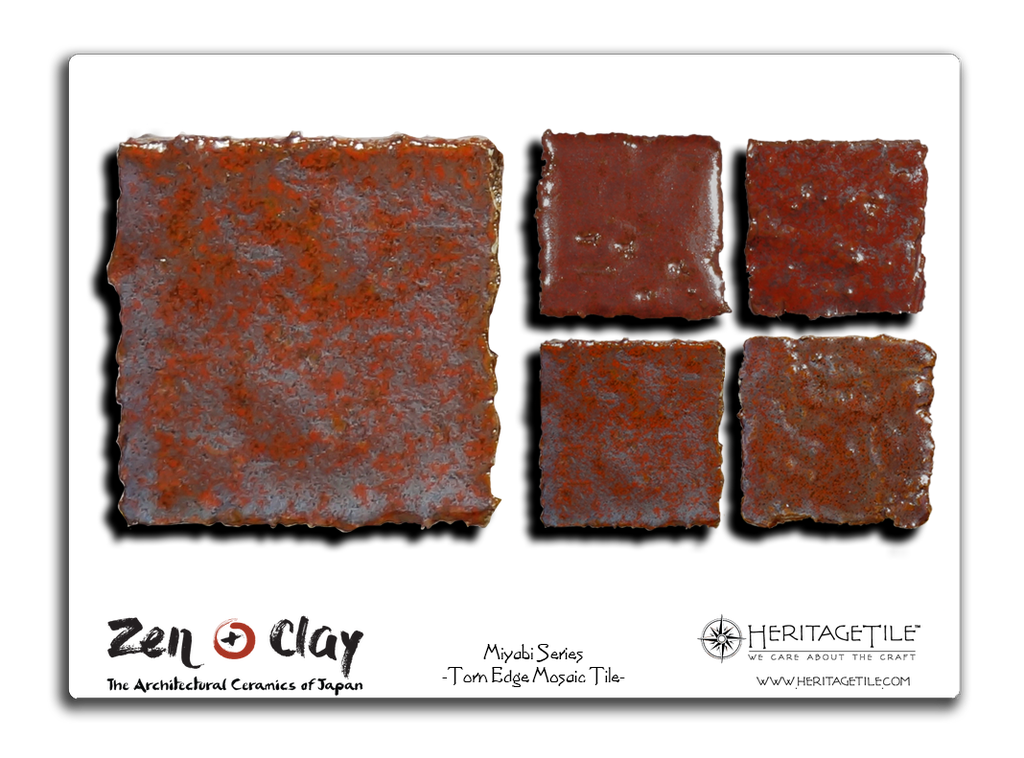 Sample Card - Miyabi Torn Edge Mosaic (Maple Red)